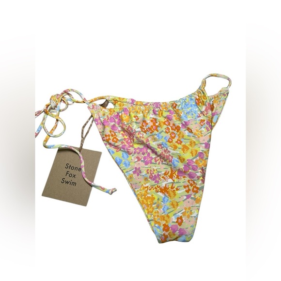 Stone Fox Swim River Bikini Bottoms Flower Fields Floral Print Size Large NWT - Picture 3 of 6